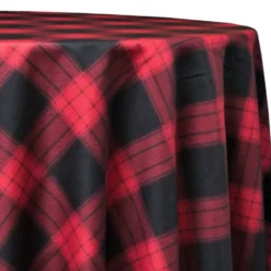 Plaid (Poly Print) Table Linen in Buffalo Plaid