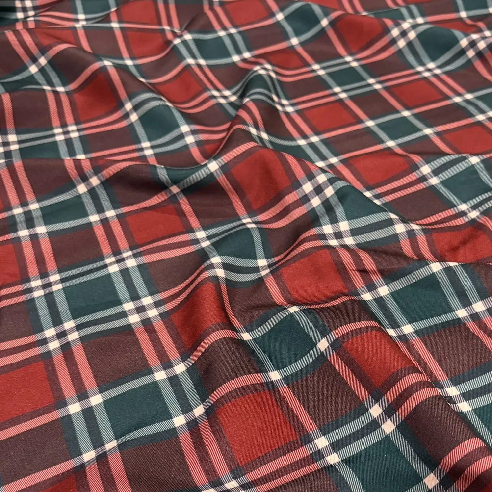 Plaid (Poly Print) Table Napkin in Noble