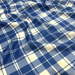 Plaid (Poly Print) Table Napkin in Harbor Blue