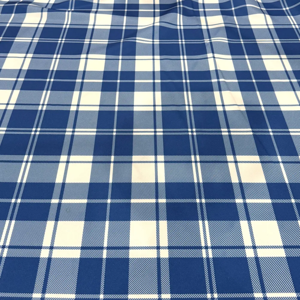 Plaid (Poly Print) Table Napkin in Harbor Blue