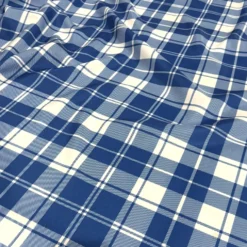 Plaid (Poly Print) Table Napkin in Harbor Blue
