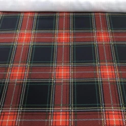Plaid (Poly Print) Table Runner in Red and Green