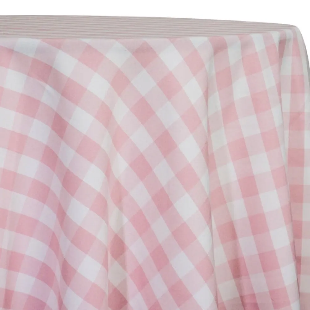 Polyester Checker (Gingham) Table Linen in Pink
