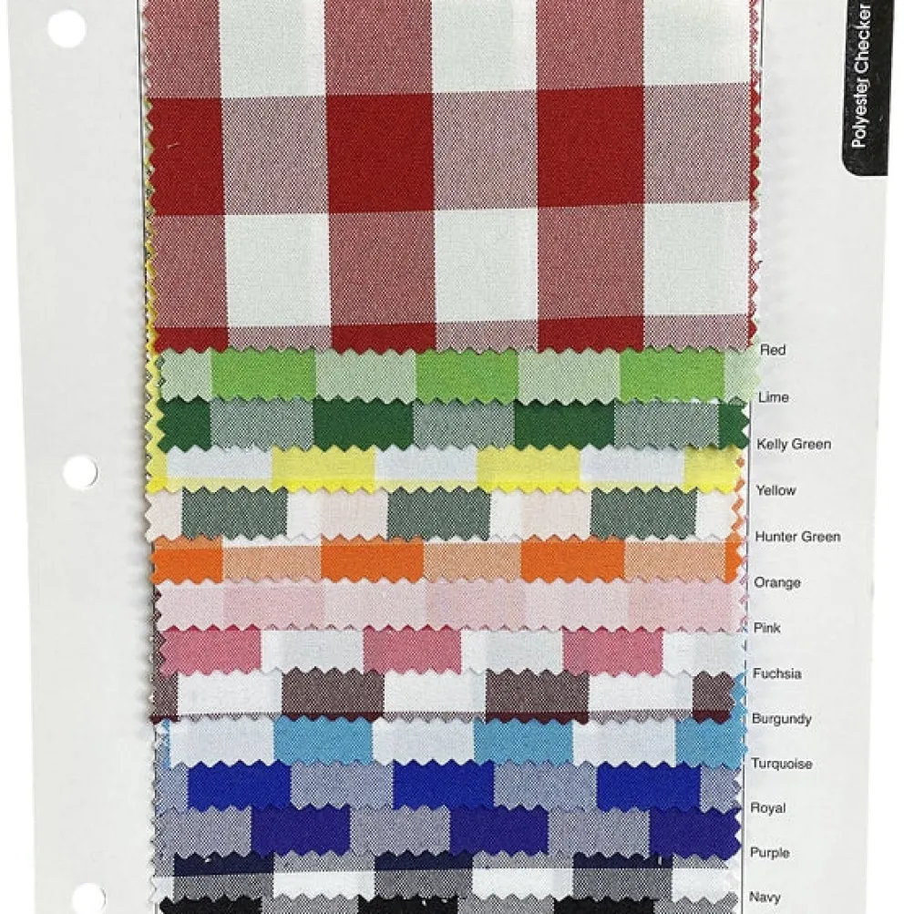 Polyester Checker (Gingham) Table Napkin in Orange