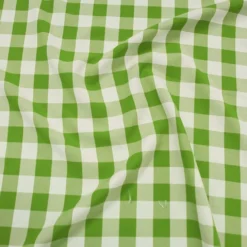 Polyester Checker (Gingham) Table Linen in Lime