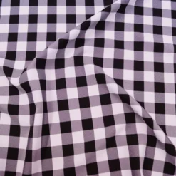 Polyester Checker (Gingham) Table Linen in Black