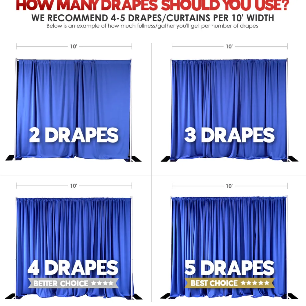 Poly Knit (Fire Retardant) Drape Panels (120" Wide) / 3 Colors