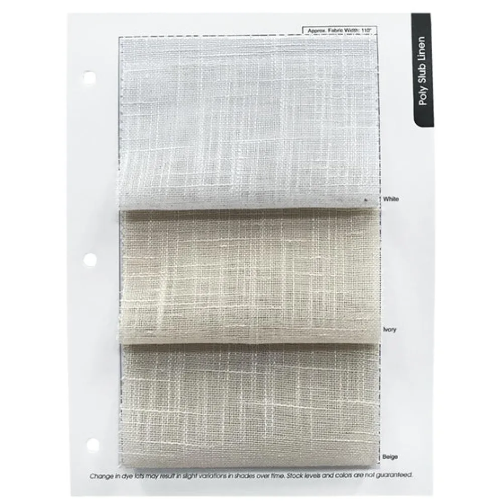 Poly Slub Table Linen in White