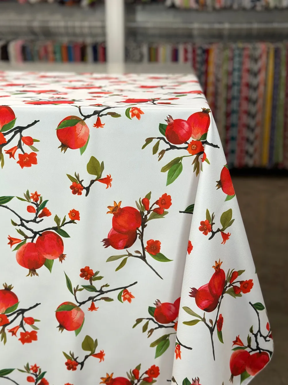 Pomegranate (Poly Print) Table Linen