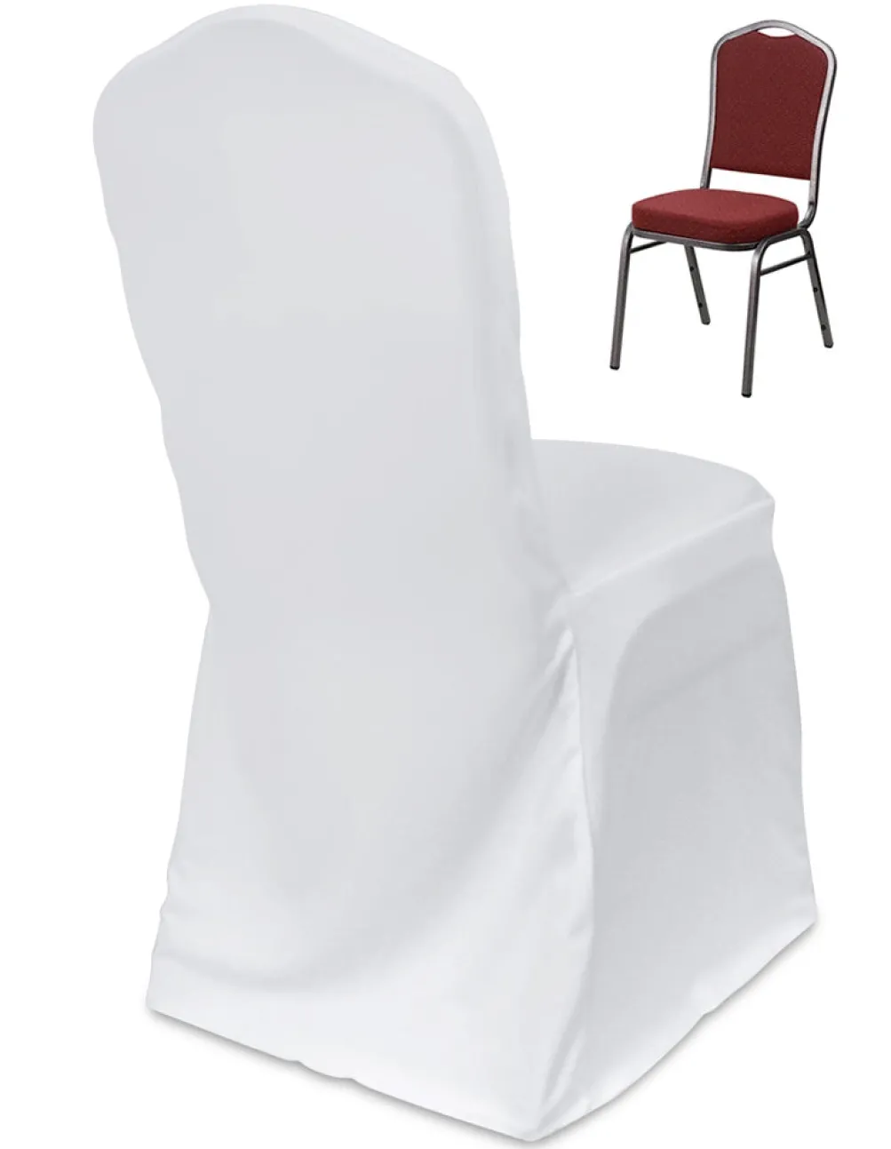 Poplin Crown Back Banquet Chair Cover - Basic Quality