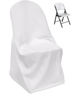 Poplin Lifetime (Round Top) Plastic Folding Chair Cover - Basic Quality