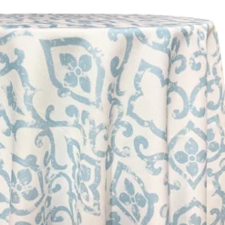 Portofino (Slub Print) Table Linen in Lt Blue