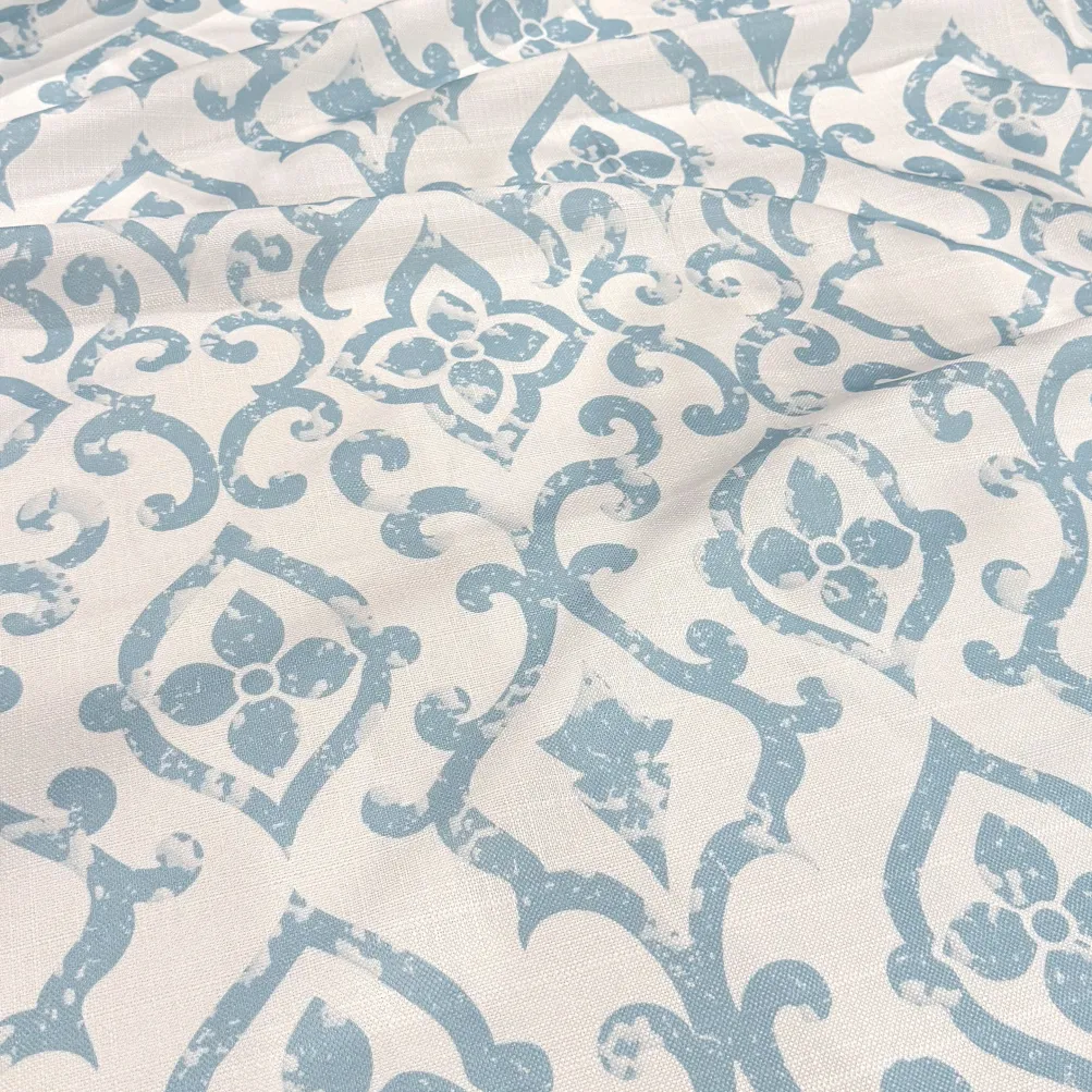Portofino (Slub Print) Table Linen in Lt Blue