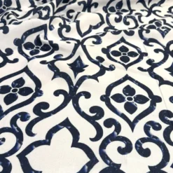 Portofino (Slub Print) Table Linen in Navy