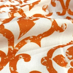 Portofino (Slub Print) Table Linen in Orange