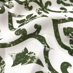Portofino (Slub Print) Table Linen in Willow Green