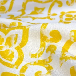 Portofino (Slub Print) Table Linen in Yellow