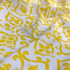 Portofino (Slub Print) Table Linen in Yellow