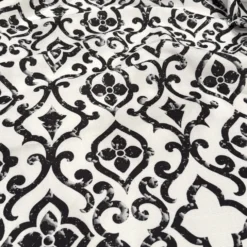 Portofino (Slub Print) Table Napkin in Black