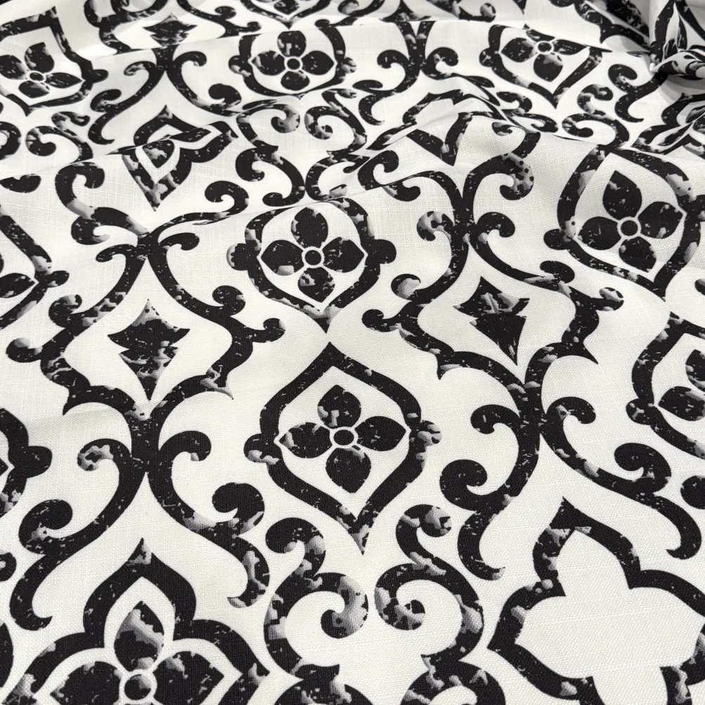 Portofino (Slub Print) Table Napkin in Black