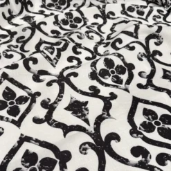 Portofino (Slub Print) Table Napkin in Black