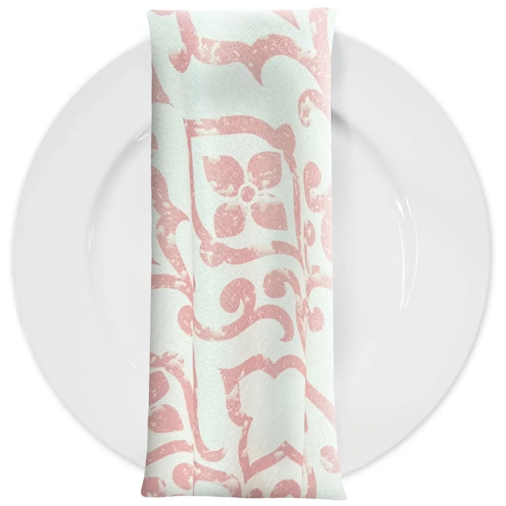 Portofino (Slub Print) Table Napkin in Dusty Rose