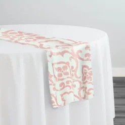 Portofino (Slub Print) Table Runner in Dusty Rose