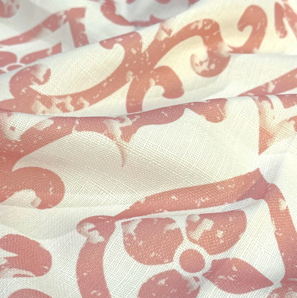 Portofino (Slub Print) Table Runner in Dusty Rose