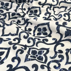 Portofino (Slub Print) Table Runner in Navy