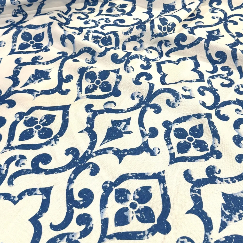 Portofino (Slub Print) Table Runner in Royal