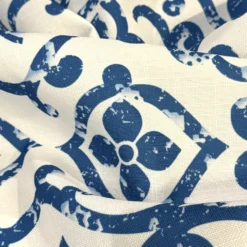 Portofino (Slub Print) Table Runner in Royal