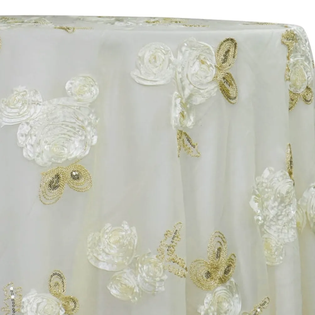 Posh Collection Table Linen in Ivory