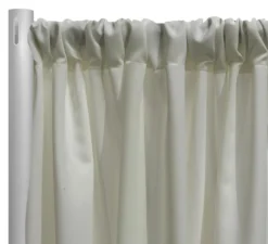 Premium Poly (Poplin) Drapery Panel in Ivory 1111
