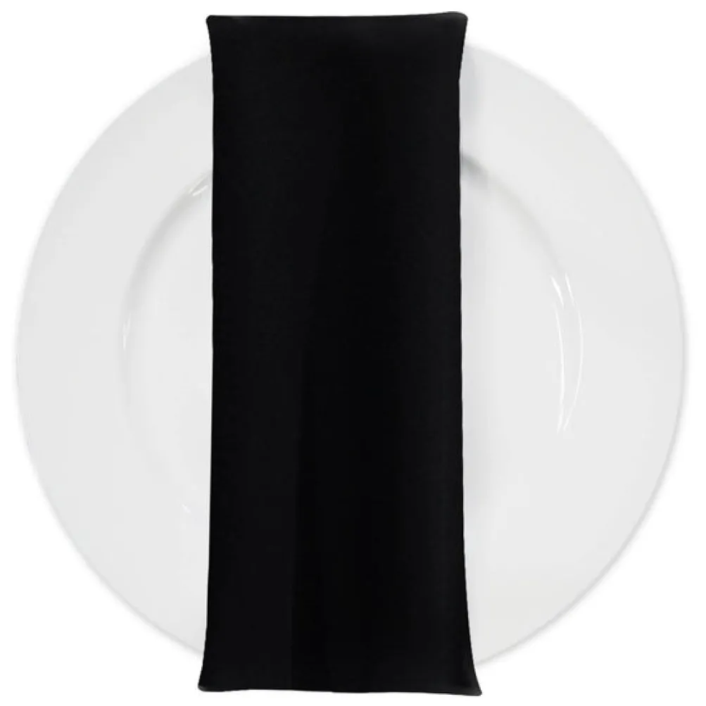 Premium Poly (Poplin) Table Napkin in Black
