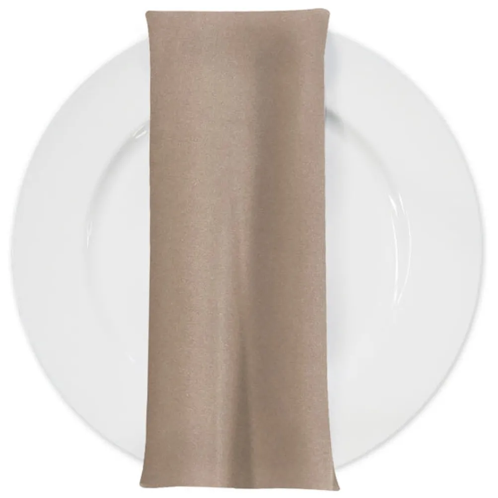 Premium Poly (Poplin) Table Napkin in Taupe 1189