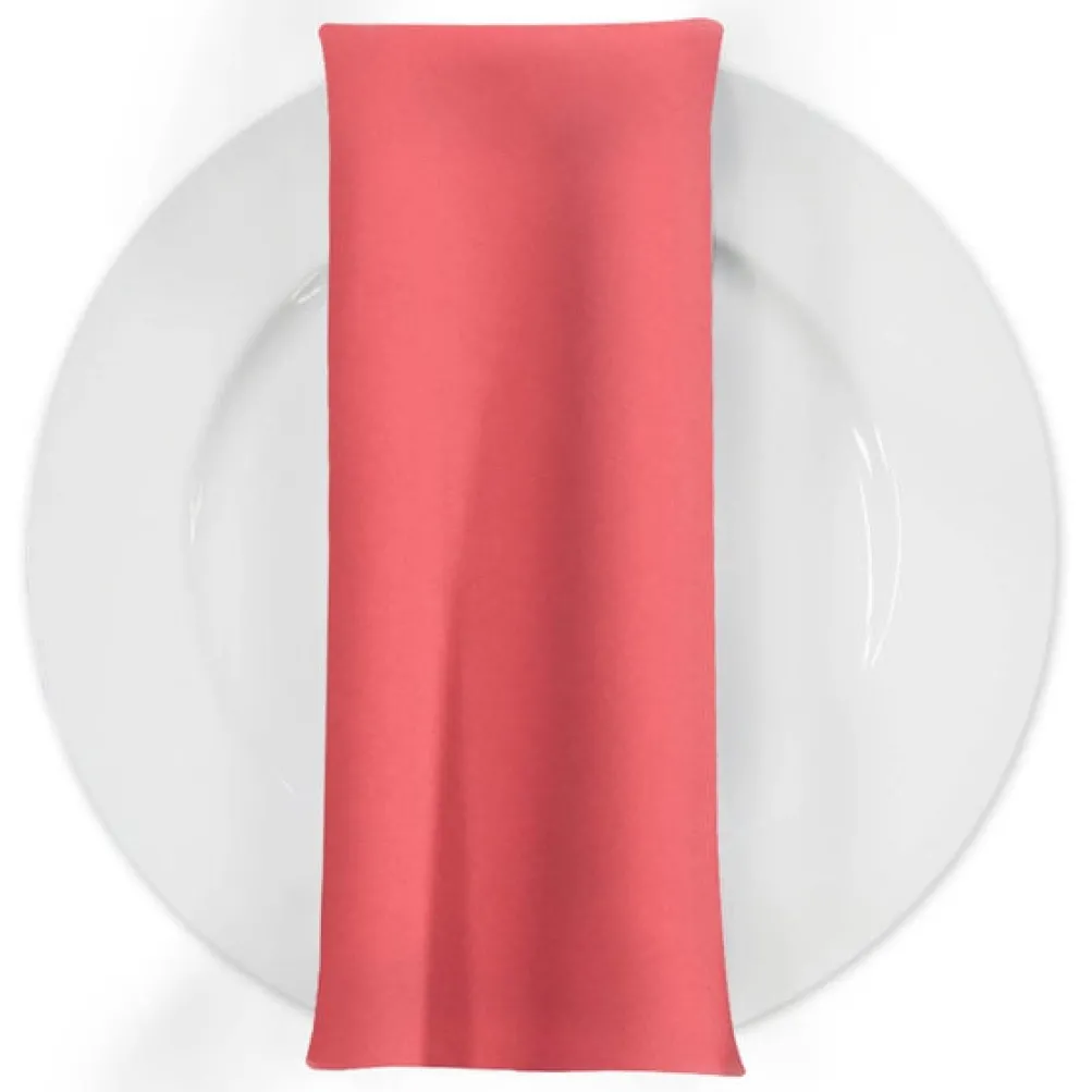 Premium Poly (Poplin) Table Napkin in Coral 1200