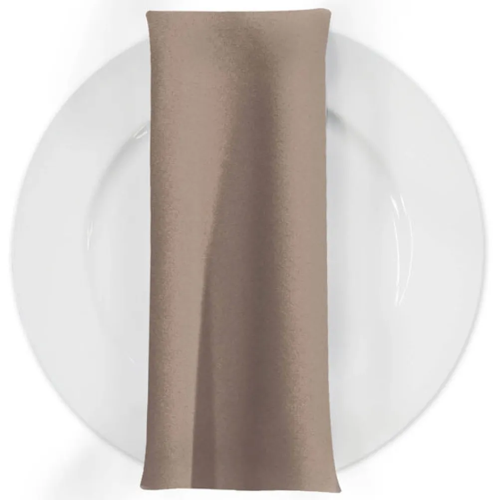 Premium Poly (Poplin) Table Napkin in Taupe D 1410