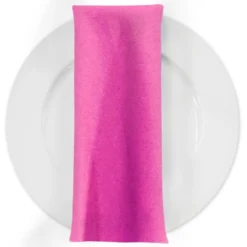 Premium Poly (Poplin) Table Napkin in Hot Pink 1195
