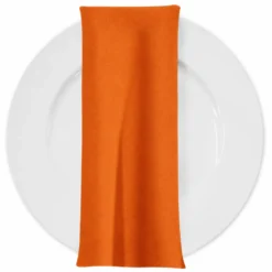 Premium Poly (Poplin) Table Napkin in Orange/D 1406