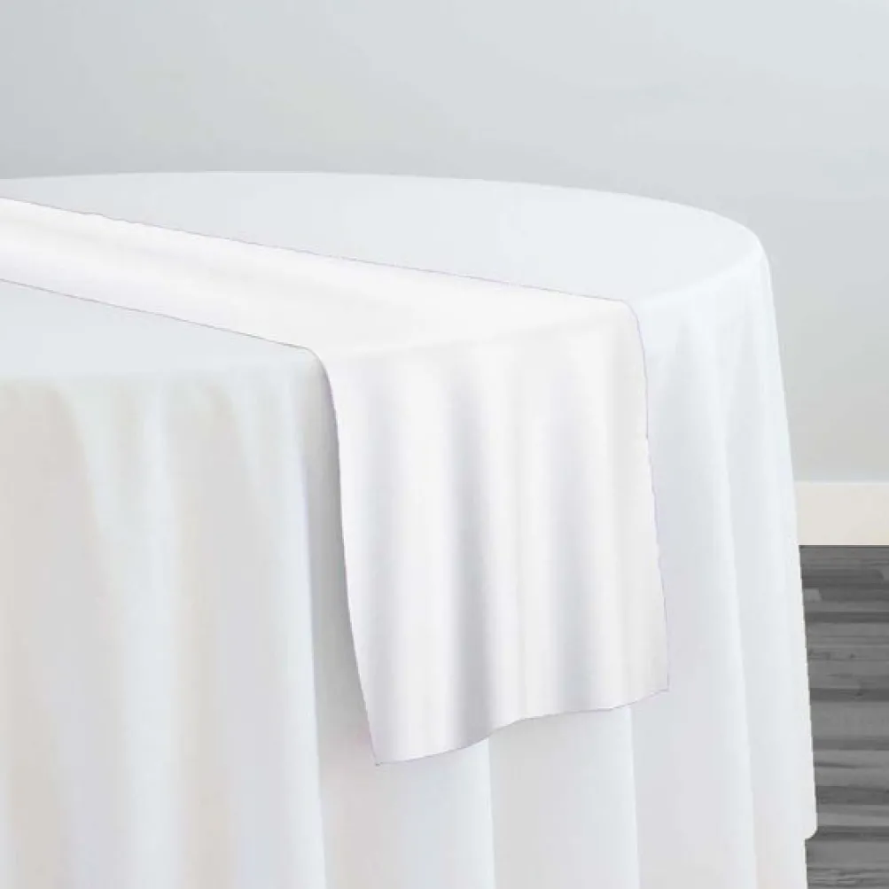 Premium Poly (Poplin) Table Runner in White