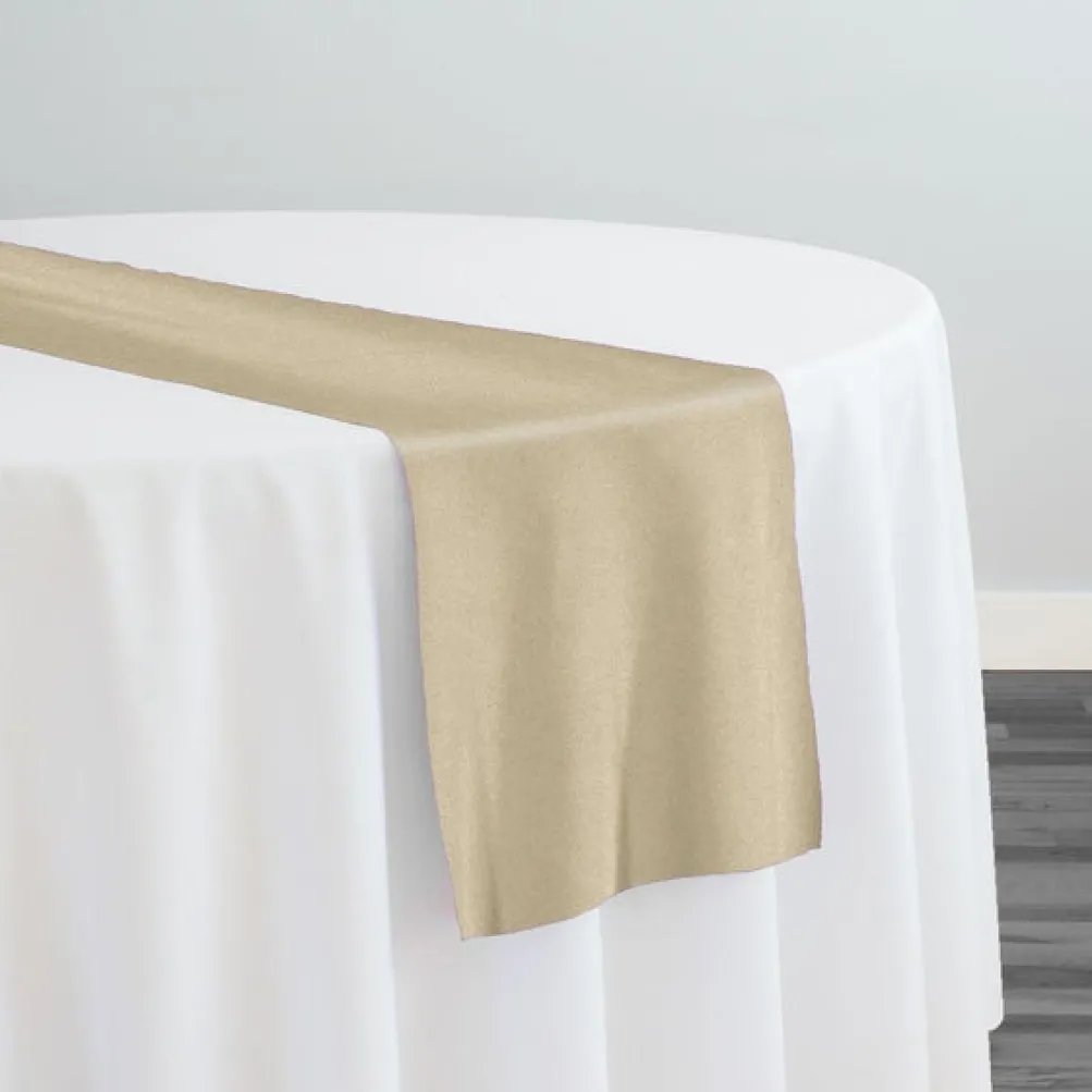 Premium Poly (Poplin) Table Runner in Taupe 1348