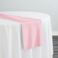 Premium Poly (Poplin) Table Runner in Pink Salmon 1720