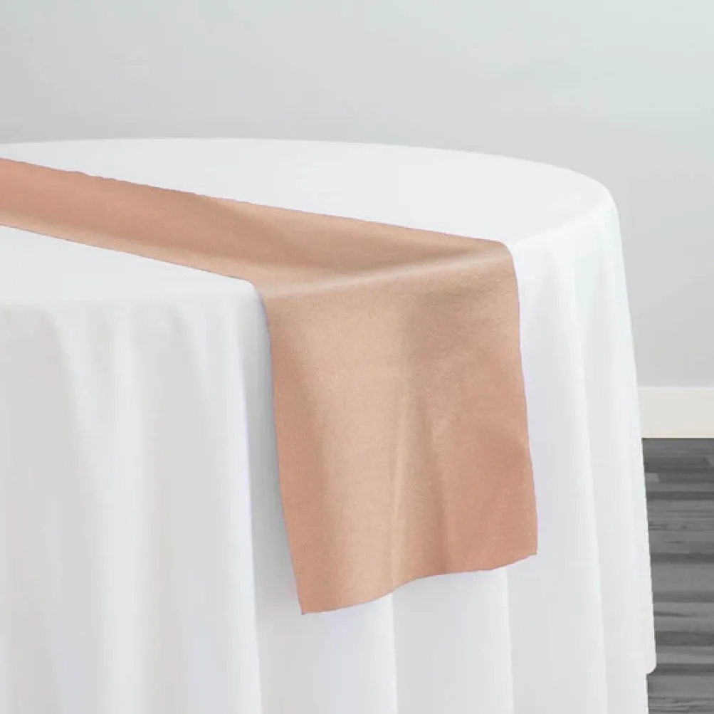Premium Poly (Poplin) Table Runner in Peach 1176