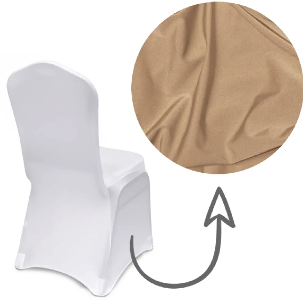 Premium Spandex Banquet Chair Cover in Taupe