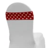 Premium Spandex Chair Band in Polka Dot Red/White