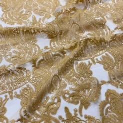 Princess Lace Table Linen in Gold