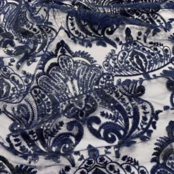 Princess Lace Table Linen in Navy