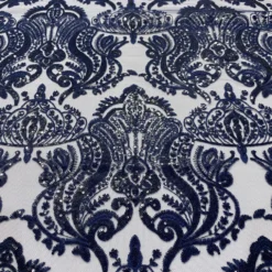 Princess Lace Table Linen in Navy