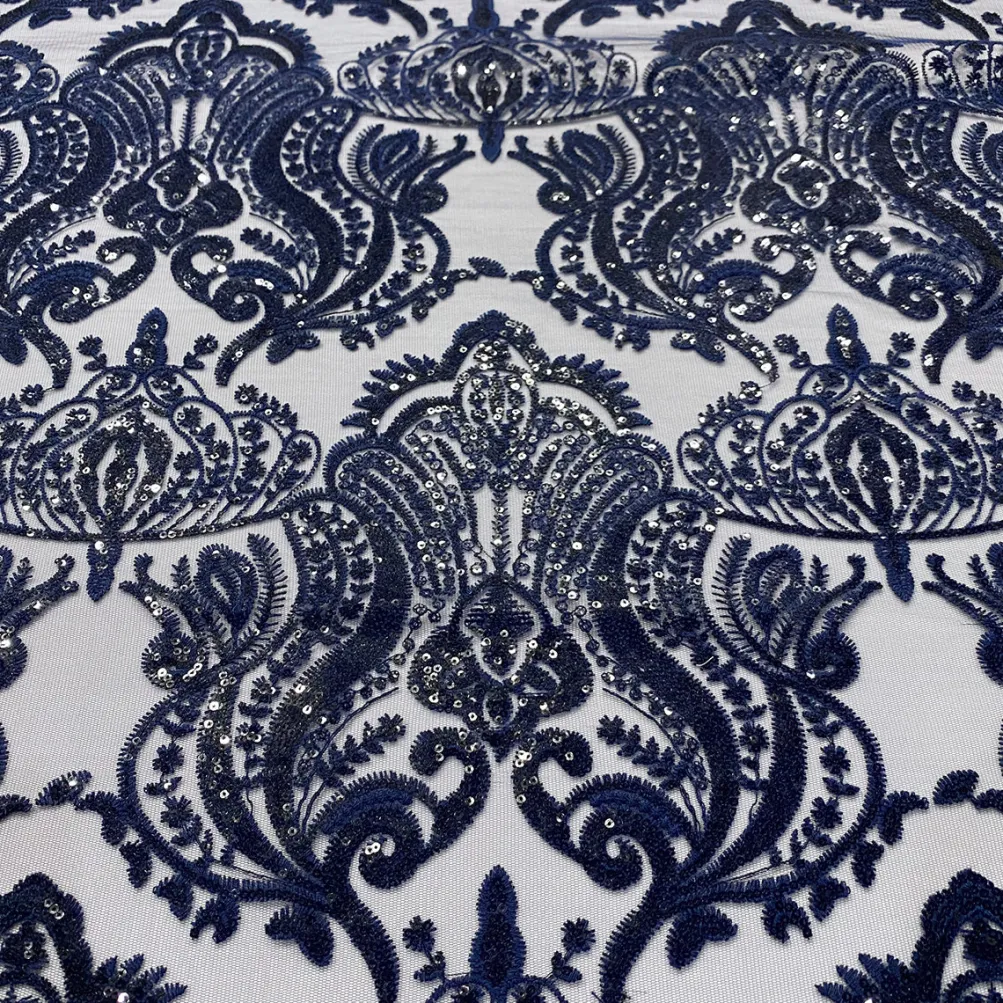 Princess Lace Table Linen in Navy