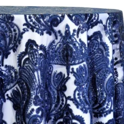 Princess Lace Table Linen in Navy